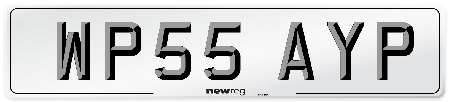 WP55 AYP Number Plate from New Reg
